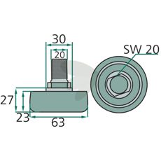 Piston roller - AE30220