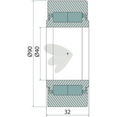Support roller 90 mm