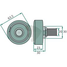 Piston roller - 450310