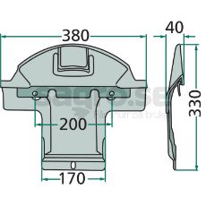 Drawbar shoe - 882404170100
