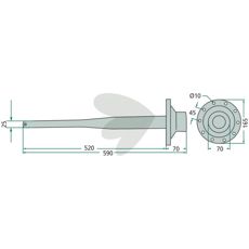 Drive shaft Deutz Fahr, Kuhn, PZ ET-0157