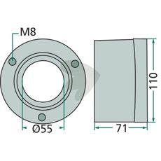 Hub for slide plate - GT-60