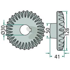 Conical wheel 29 teeth