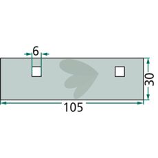 Bracket 30X105mm hole 6mm