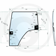 Door window left Deutz 5090G