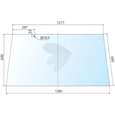 Rear window Fendt 306 / 178810050410