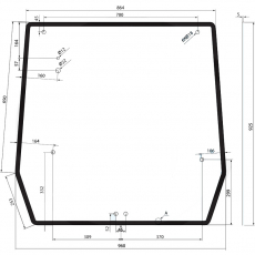 Rear Window Case IH, New Holland - 5089562