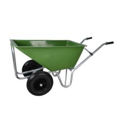 Plastic wheelbarrow 160 liters green