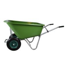 Plastic wheelbarrow 280 liters green