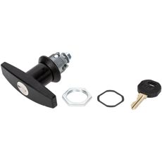 Locking handle with keys for pump cabinet