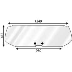 Rear window Lower Ford Q-Cabin Mkii Mkiii