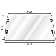 Rear window Ford 10-30 Series Q-Cabin