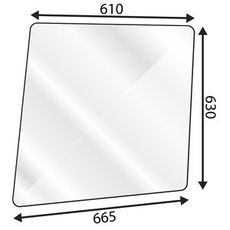 Upper Door Glass Left Ford Lp-Cabin