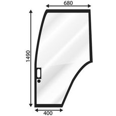 Door Glass Left Nh Ford 82000396