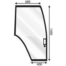 Door Glass Right Nh Ford 82000367
