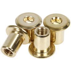 Decorative Nut 330/6X15 Steel/Brass Cover 4Pcs