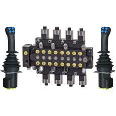 Loader valve package 60L 8-spool Elektrohydraulic