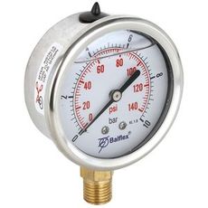 Pressure Gauge 10Bar 63Mm 1/4 Bsp Bottom Mounting