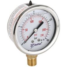 Pressure Gauge 16Bar 63Mm 1/4 Bsp Bottom Mounting
