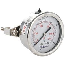 Pressure Gauge 16Bar 63Mm 1/4 Bsp Back Mounting