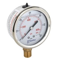 Pressure Gauge 60Bar 63Mm 1/4 Bsp Bottom Mounting