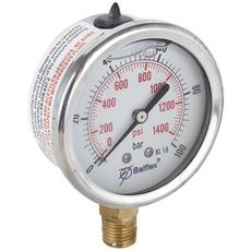 Pressure Gauge 100Bar 63Mm 1/4 Bsp Bottom Mounting