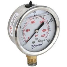 Pressure Gauge 160Bar 63Mm 1/4 Bsp Bottom Mounting