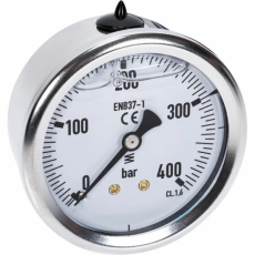 Pressure gauge 400Bar, 63mm, back mounting, created for extreme pressures.