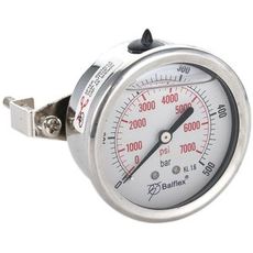 Pressure Gauge 500Bar 63Mm 1/4 Bsp Back Mounting