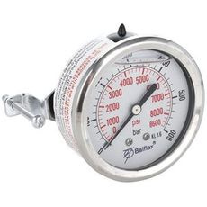 Pressure Gauge 600Bar 63Mm 1/4 Bsp Back Mounting