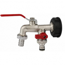 IBC Adapter S60x6 with Dual Outlet 1/2