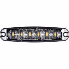 LED Warning Light 6 Strobe Amber Slim