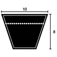 V-Belt Toothed 10X1000Lp