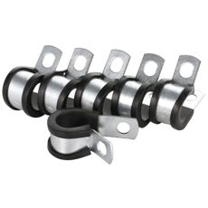 Rubber Lined P-Clip 7,9Mm 6Pcs
