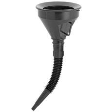 A funnel with a flexible spout, perfect for precise liquid delivery in the garden.
