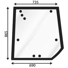 Rear window Mf Upper 6100-8100 Series
