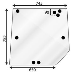Back Glass Upper Mf 4000 Series
