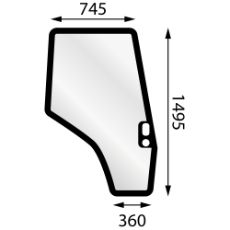 Door Glass Left 4200 4300 Mf