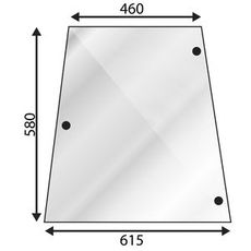 Side window for Massey Ferguson 300 Series, left upper part, durable and reliable.