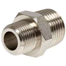 Double Nipple 1/4-1/2 Conical Ext Brass