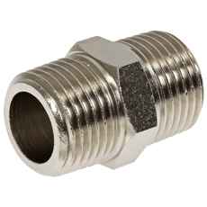 Double Nipple 1/2-1/2 Conical Ext Brass