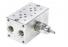 CETOP 3/NK6 pressure valve 2-sections 3/8", efficient hydraulic solution.
