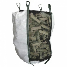 Firewood bag 96x96x135 cm, optimal for storage and transport of firewood.