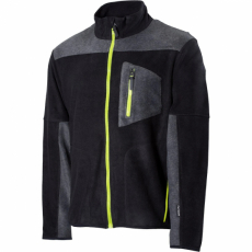 Microfleece jacket Colby Black/ Mel.Grey