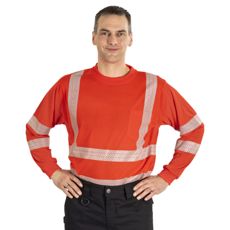 Long-Sleeve High-Visibility Shirt Titan Cl2 Red