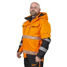 Winter Warning Jacket Anton Class 2 Orange/Black