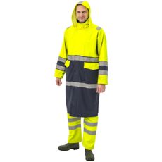 Rain Jacket Kulta Long Cl3 En20471 Yellow/Blue