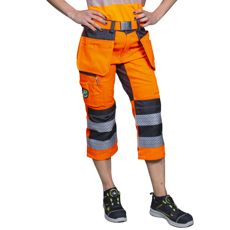 Capri Trousers Stretch With Nail Pockets Moreeni Orange