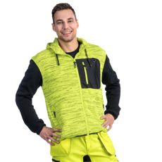 Knitted Fleece Jacket Indium Yellow/Black