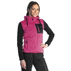 Knitted Fleece Jacket Isabel Women Pink/Black